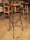 Extra Tall Reclaimed Wood Bar Stools With Metal Legs 1 small