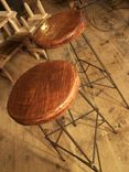 Extra Tall Reclaimed Wood Bar Stools With Metal Legs 2 small