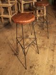 Extra Tall Reclaimed Wood Bar Stools With Metal Legs 3 small