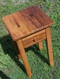 Wormy Chestnut Reclaimed Wood End Table With Drawer 2 small