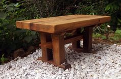 Outdoor Meditation Bench From Reclaimed Barn Wood 1 small