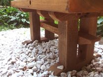 Outdoor Meditation Bench From Reclaimed Barn Wood 5 small