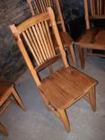 Reclaimed Wormy Chestnut Wheat Sheaf Spindle Back Chairs 1 small
