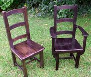 Arched Slat Rustic Dining Chairs From Reclaimed Barn Wood 5 small