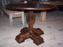 Chateau Base Round Dining Table From Reclaimed Oak 1 small