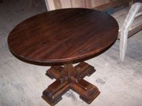 Chateau Base Round Dining Table From Reclaimed Oak 4 small