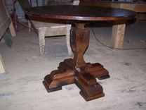 Chateau Base Round Dining Table From Reclaimed Oak 5 small