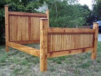 Queen Size Bed Frame Made From Reclaimed Antique Barnwood 1 small