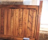 Cabin Style Reclaimed Wormy Chestnut Bed Frame 5 small