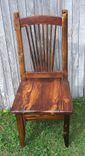 Reclaimed Knotty Pine Rustic Spindle Back Chairs 3 small