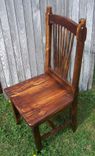 Reclaimed Knotty Pine Rustic Spindle Back Chairs 5 small