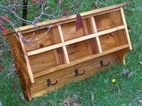 Reclaimed Pine Coat Rack Shelf With 6 Cubbies 1 small