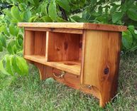 Reclaimed Pine Coat Rack Shelf With 2 Cubbies 2 small