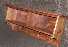 Reclaimed Pine Coat Rack Shelf With 2 Cubbies 5 small