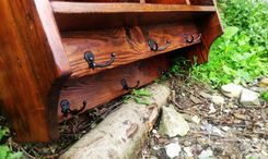 Reclaimed Pine Cubby Coat Rack With A Double Row Of Hooks 2 small