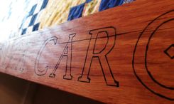 Reclaimed Wood Wedding Anniversary Bed With Custom Engraving 4 small
