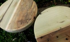 Chair Height Reclaimed Wood Industrial Style Bar Stools 2 small