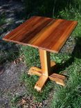 Reclaimed Antique Heart Pine Pedestal Pub Table 1 small