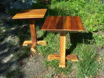 Reclaimed Antique Heart Pine Pedestal Pub Table 2 small