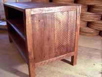 Solid Oak Rustic Media Console 5 small
