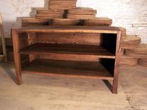 Solid Oak Rustic Media Console 4 small