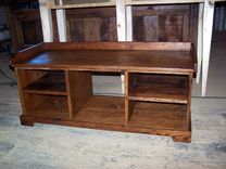 Vintage Reclaimed Storage Wood Bench 5 small