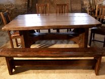 Timberframe Thick Plank Farm Table 3 small