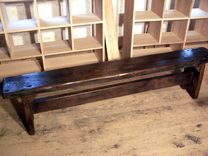 Thick Plank Farm Bench From Antique Reclaimed Barn Wood 3 small