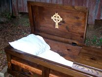 Hand Built Reclaimed Wood Celtic Custom Casket 1 small