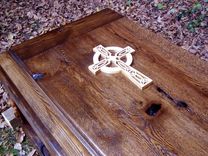 Hand Built Reclaimed Wood Celtic Custom Casket 4 small