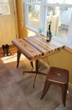 Butcher Block Kitchen Table With Metal Base 1 small