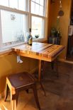 Butcher Block Kitchen Table With Metal Base 2 small