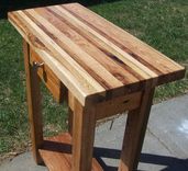 Butcher Block Kitchen Island From Reclaimed Hardwood 2 small