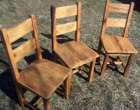 Reclaimed Antique Oak Farmhouse Dining Chairs 1 small