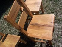 Reclaimed Antique Oak Farmhouse Dining Chairs 3 small