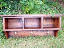 Reclaimed Barnwood Coat Rack Cubby Shelf For Entryway 1 small