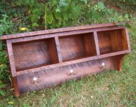 Reclaimed Barnwood Coat Rack Cubby Shelf For Entryway 2 small