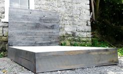 Weathered Grey Reclaimed Barn Wood Platform Bed 4 small