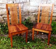 Wormy Chestnut Colonial Style Dining Chairs 1 small