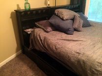 Rustic Reclaimed Platform Bed With Drawers And Lighting 2 small