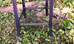 Vintage Style Clerk Stool With Reclaimed Wood Seat 2 small