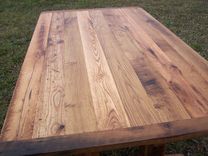 Antique Oak Mission Style Trestle Table 5 small