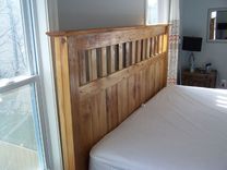 Vintage Reclaimed Wood Mission Style Bed Frame 4 small