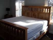 Vintage Reclaimed Wood Mission Style Bed Frame 5 small