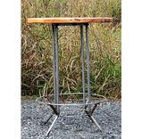 Modern Urban Styled Vintage Wood And Industrial Metal Pub Table 1 small