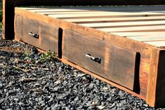 Rustic Platform Storage Bed In Solid Reclaimed Oak And Wrought Iron 4 Drawers 2 small