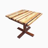 Butcher Block Kitchen Table With Reclaimed Wood Pedestal Base 1 small