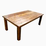Wormy Chestnut Thick Plank Farmhouse Dining Table 1 small