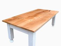 Farm Style Coffee Table With Painted Base 1 small