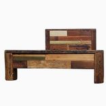 Reclaimed Wood Bed Frame, Colorful Wood Quick Patchwork 1 small